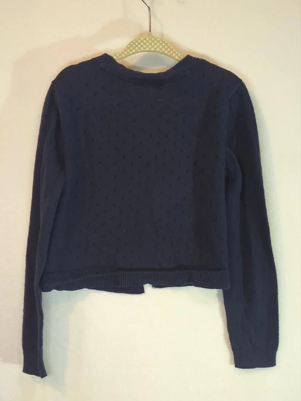 GAP Navy Button-Front Crewneck Cardigan Jacket